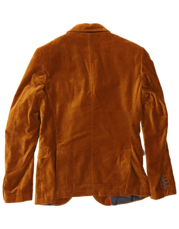 Zara Veste Blazer 2 Boutons Homme EU 46 Petit Coton Marron