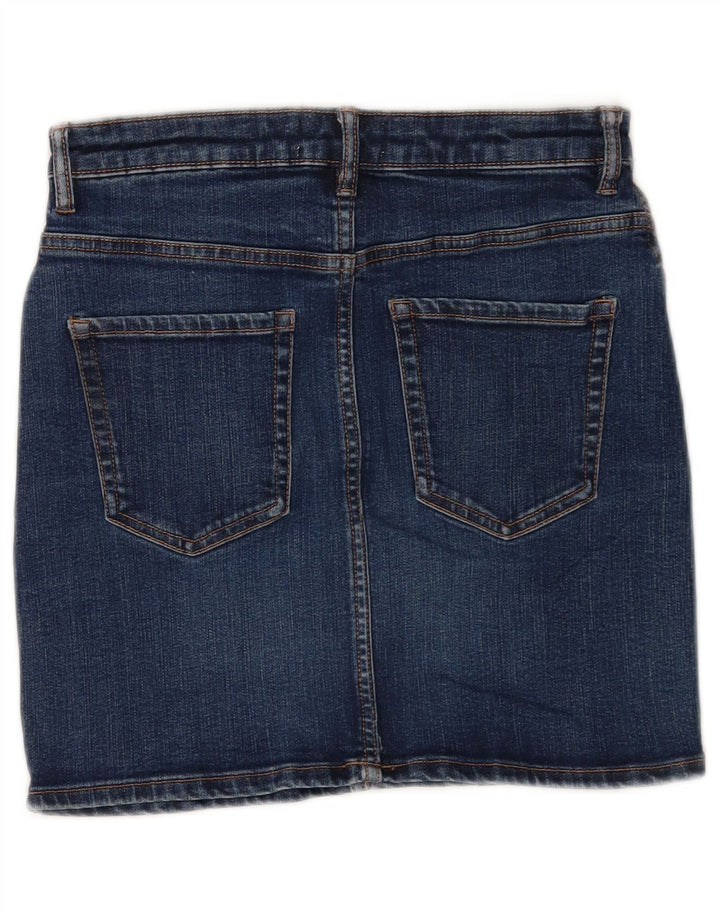 Zara Femme Mini Jupe En Jean Moyen W28 Bleu