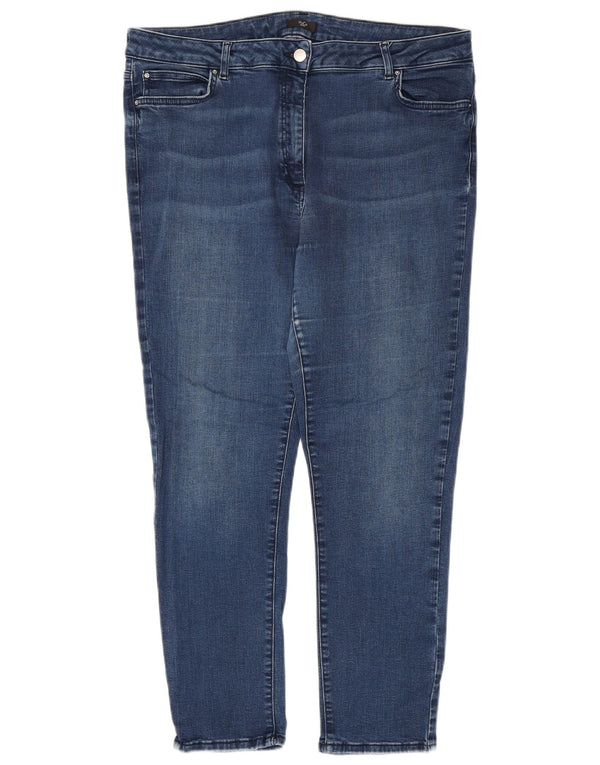 M&Co Jean Slim Femme UK 18 XL W34 L27 Bleu Coton