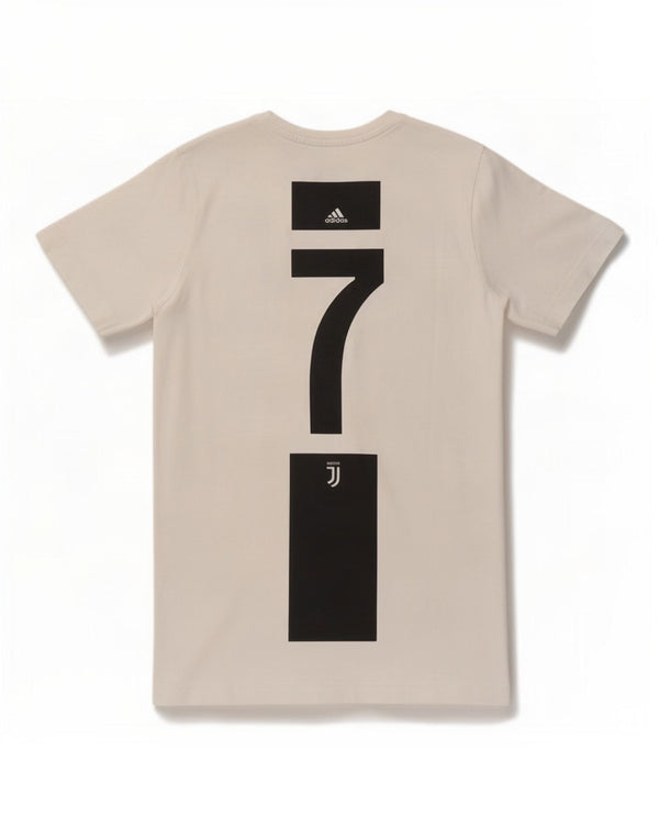 Adidas Garçons Juventus Regular Graphic T-Shirt Top 11-12 ans Blanc Cassé