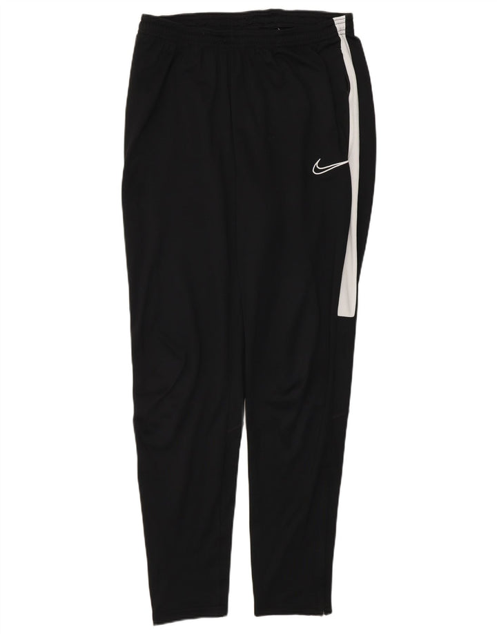 Nike Pantalon de survêtement pour femme UK 12 Polyester rayé noir moyen