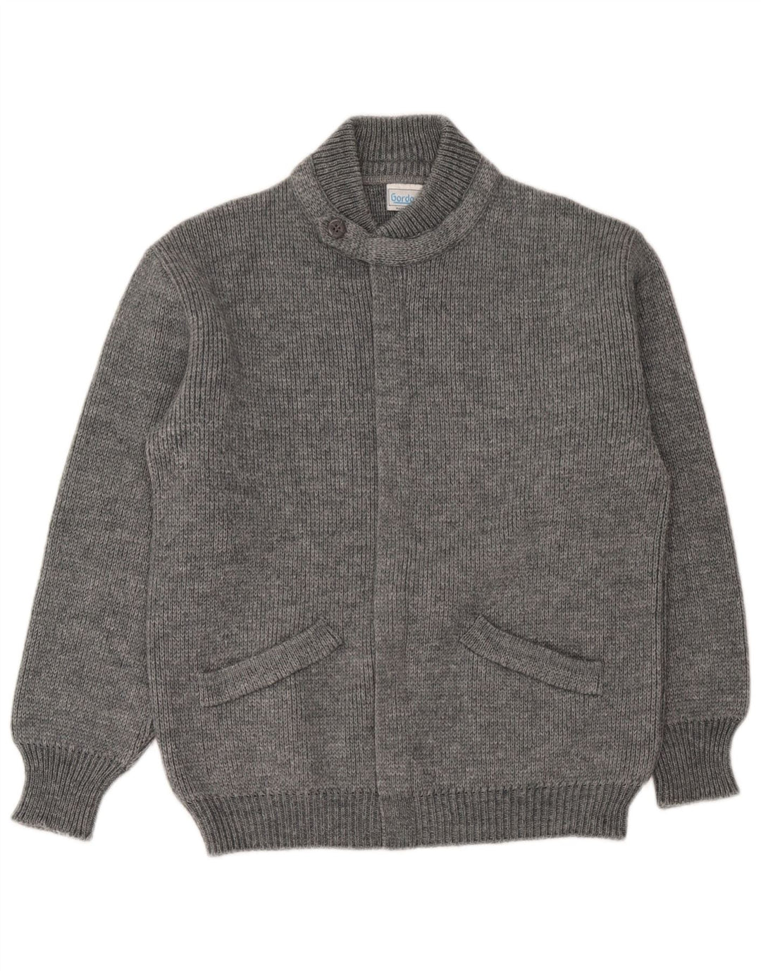 Gordon Mens Cardigan Pull Petit Gris Laine