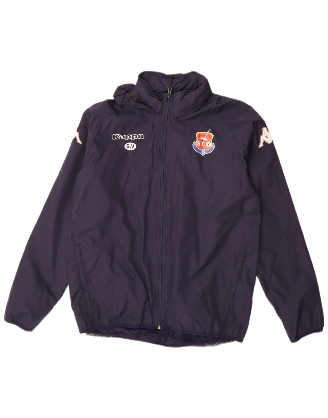 KAPPA Veste de survêtement à capuche graphique pour homme Bleu marine moyen Polyester