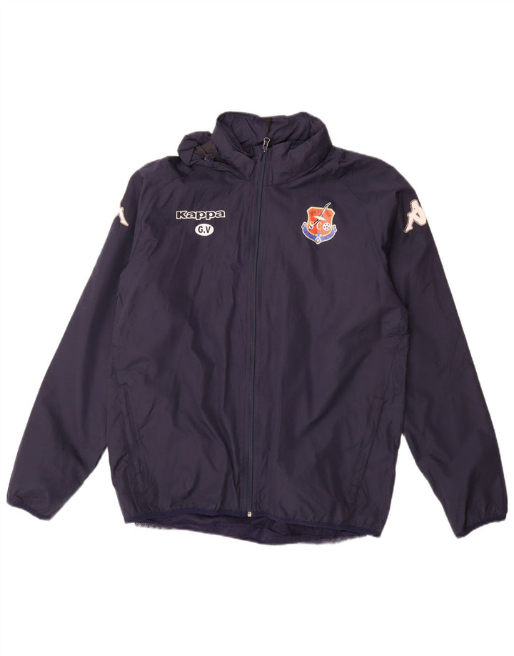 KAPPA Veste de survêtement à capuche graphique pour homme Bleu marine moyen Polyester