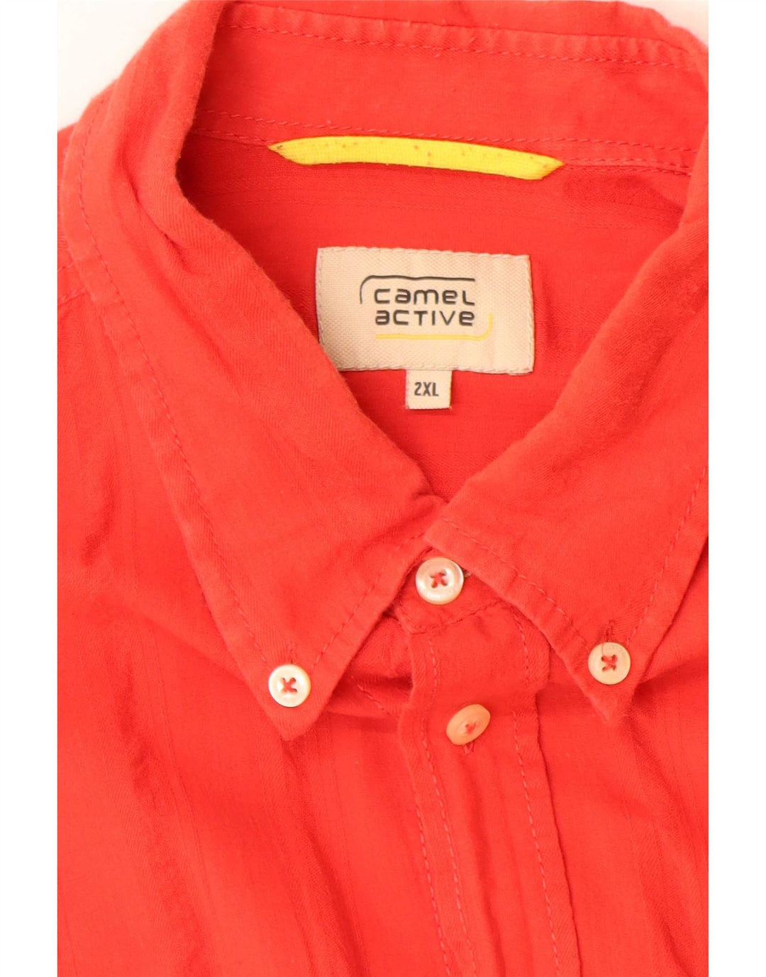 Camel Active Chemise à manches courtes pour hommes 2XL Rouge Coton