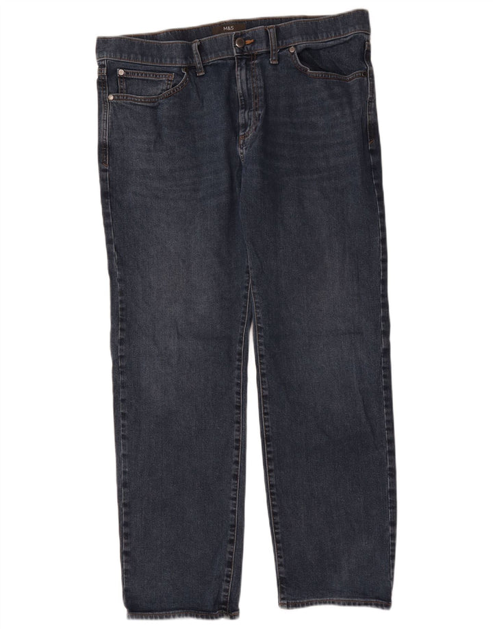Marks & Spencer Jean droit homme W36 L29 bleu marine coton