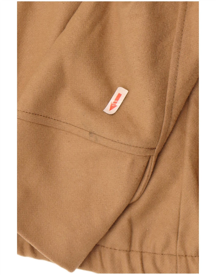 Zara Veste bomber à capuche pour femme UK 10 Small Marron