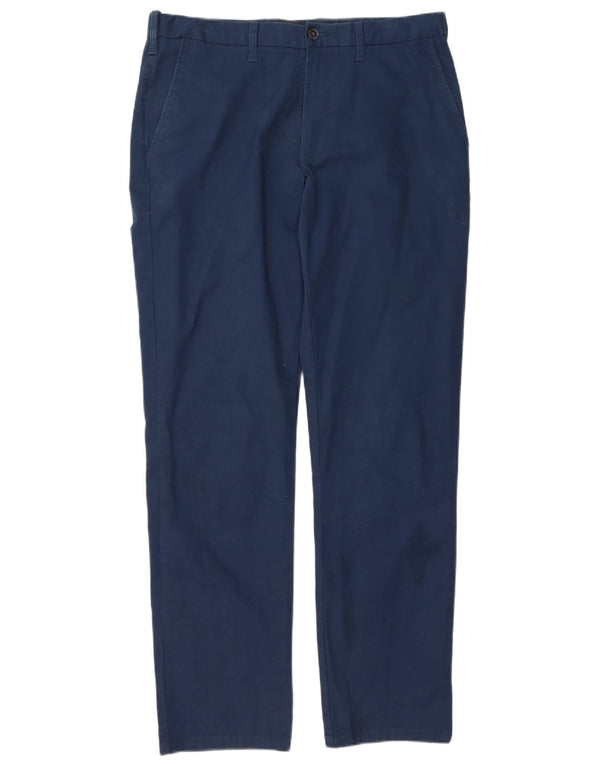 Marks & Spencer Pantalon Chino Coupe Regular Homme W34 L33 Bleu Marine Coton
