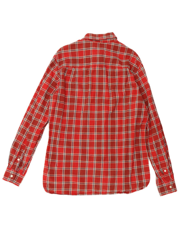 Timberland Chemise Homme Grand Carreau Rouge Coton