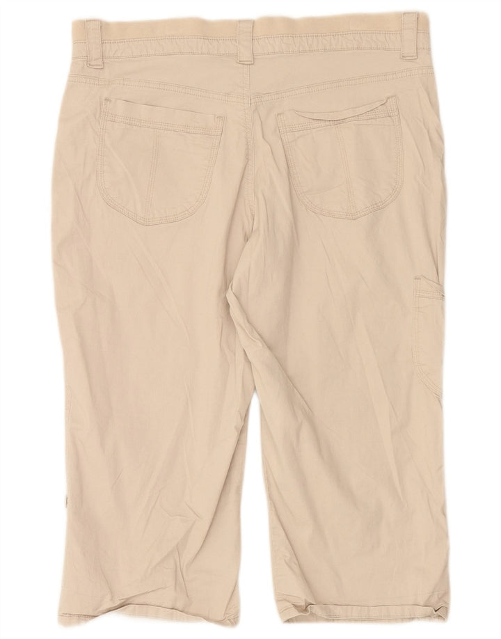 LEE Womens Cargo Bermuda Shorts US 14 XL W36  Beige Cotton