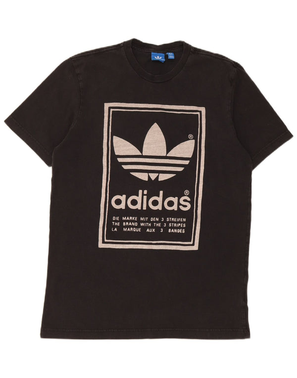 Adidas T-shirt graphique pour homme en coton noir moyen