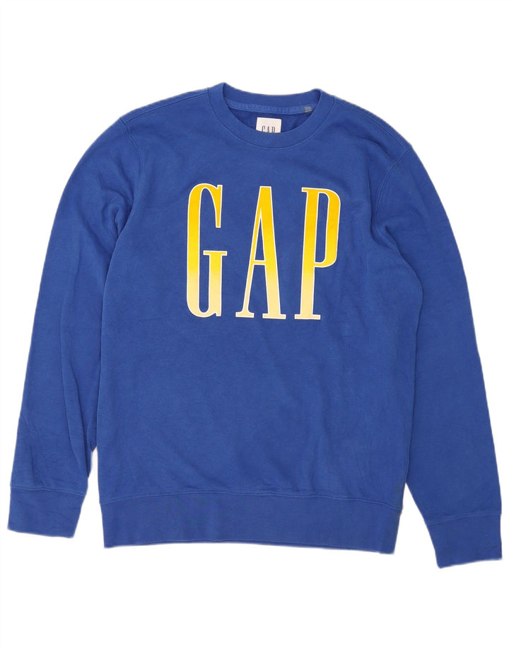 Gap Sweat-shirt graphique pour femme UK 14 Bleu moyen Coton