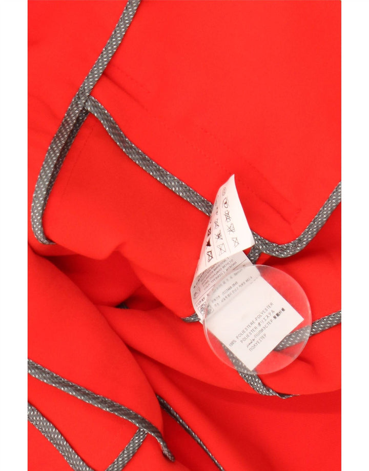 Sisley Veste Blazer 4 Boutons Femme UK 10 Petit Orange Polyester