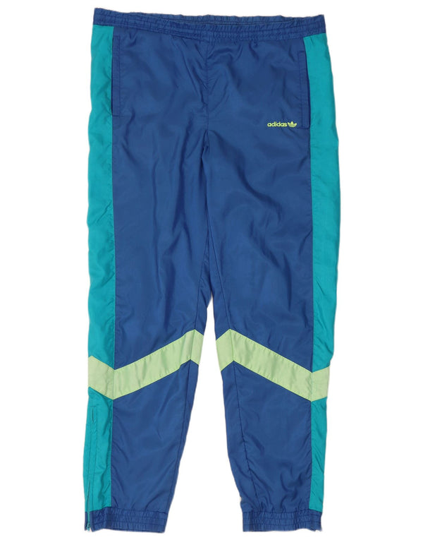 Adidas Pantalon de survêtement pour homme Taille L Bleu Colorblock