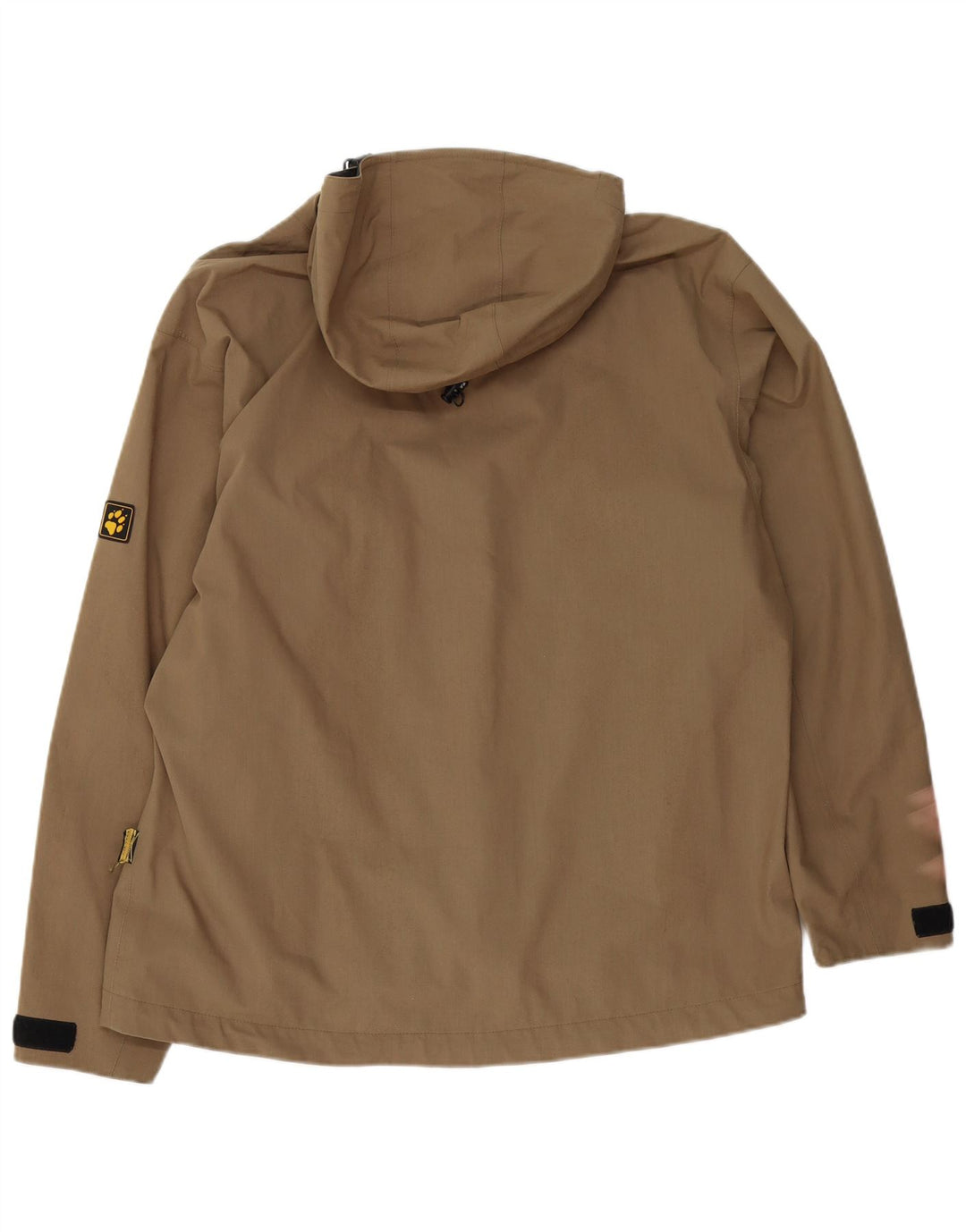 Jack Wolfskin Veste de pluie à capuche pour homme UK 40 Large Beige Polyester