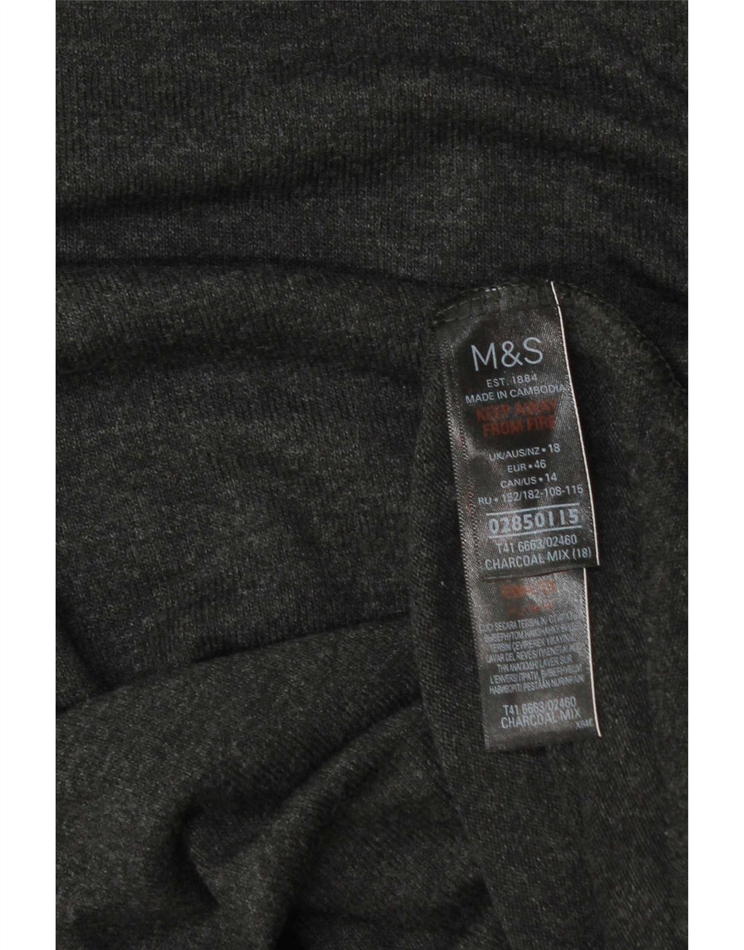 Marks & Spencer T-Shirt Femme Top UK 18 XL Gris Viscose