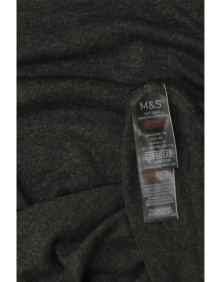 Marks & Spencer T-Shirt Femme Top UK 18 XL Gris Viscose
