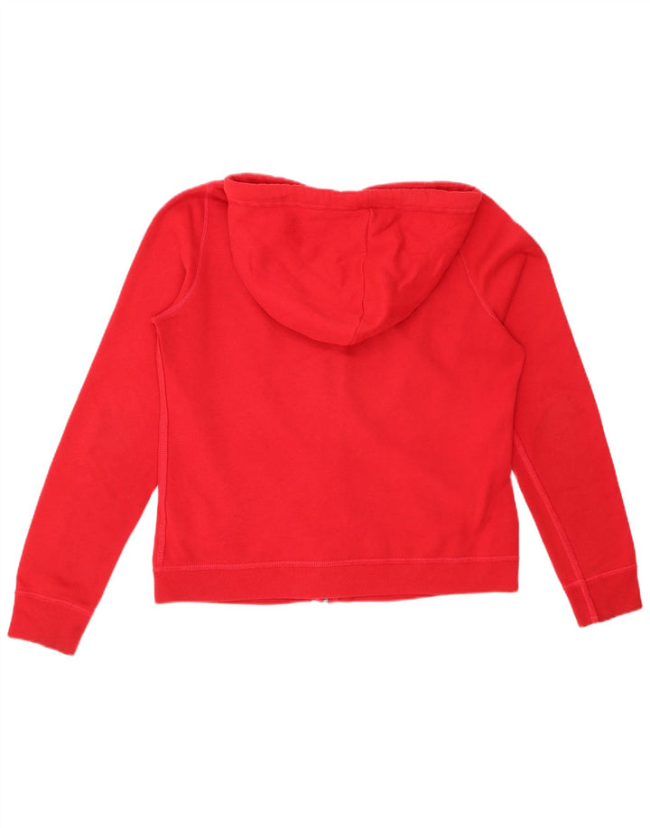 ABERCROMBIE & FITCH Pull à capuche zippé pour femme UK 16 Large Rouge