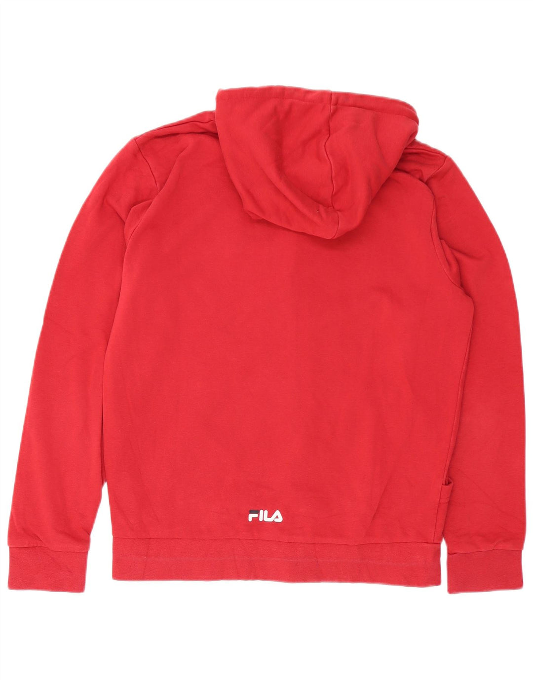 Fila Sweat à Capuche Zippé Graphique Homme Rouge Moyen Coton