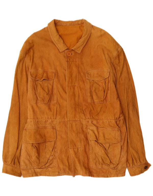 Diana Veste utilitaire en daim pour homme IT 52 XL Cuir beige