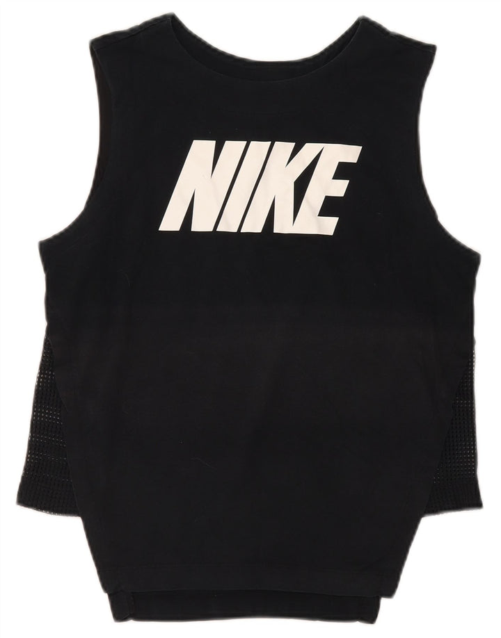 NIKE Débardeur graphique pour femme UK 10 Small Noir Synthétique