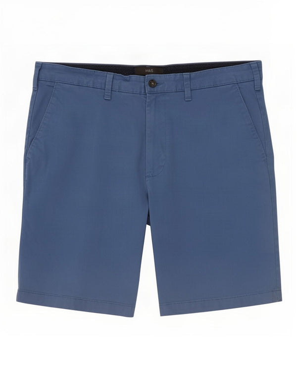 Marks & Spencer Short Chino Homme W34 Grand Bleu Coton