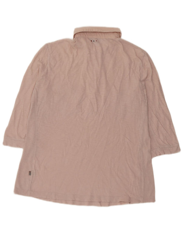 Napapijri Polo à manches 3/4 pour femme UK 14 Rose moyen