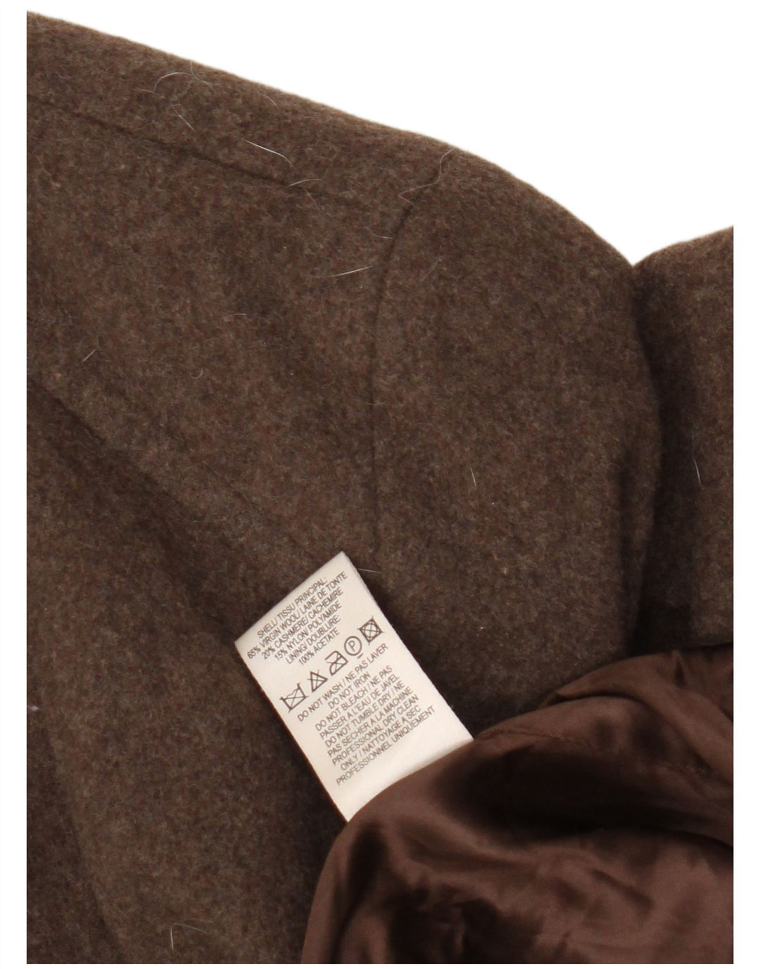 Eastex Duffle Coat Femme UK 10 Petite Laine Marron