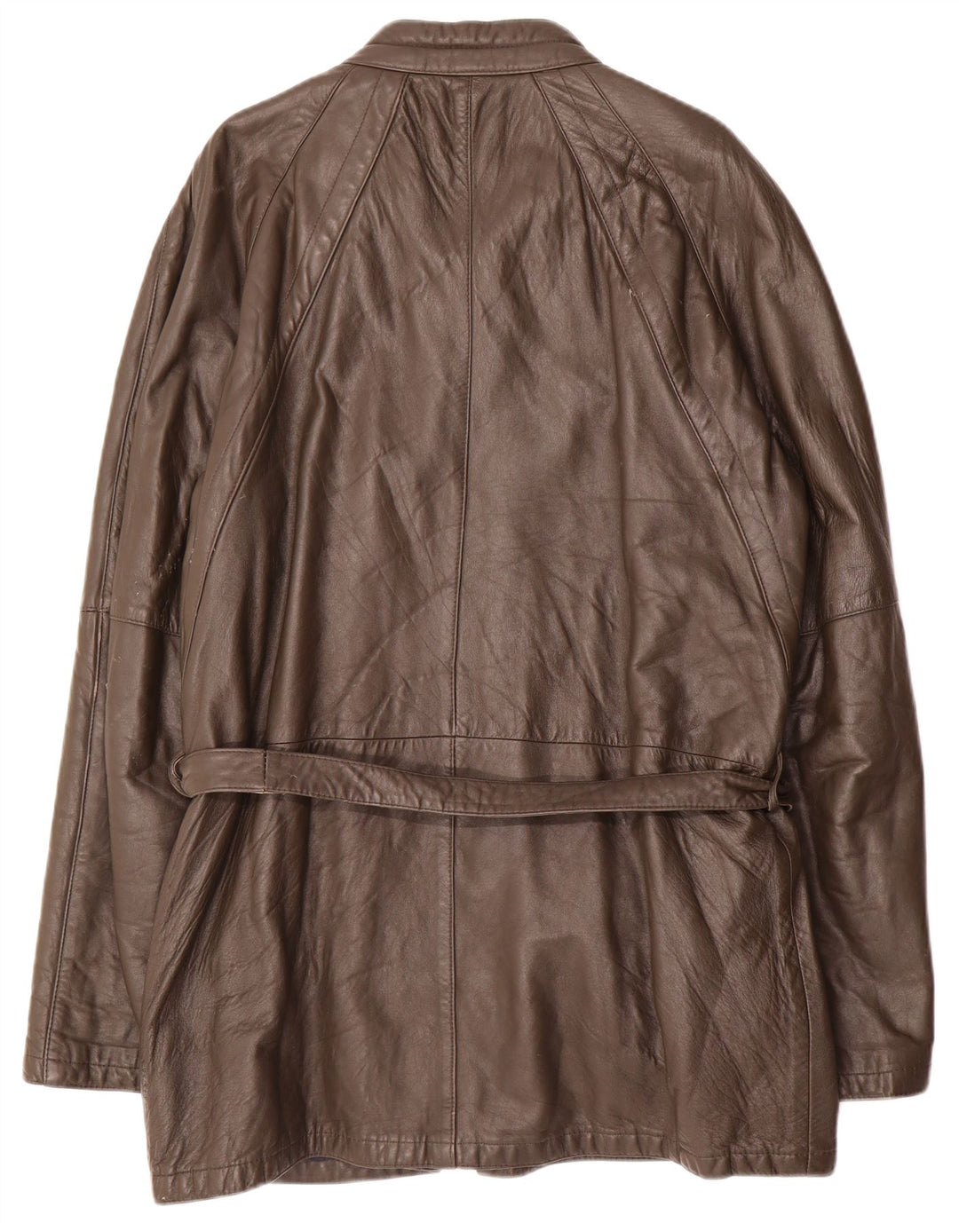 manteau en cuir homme vintage UK 38 Cuir brun moyen