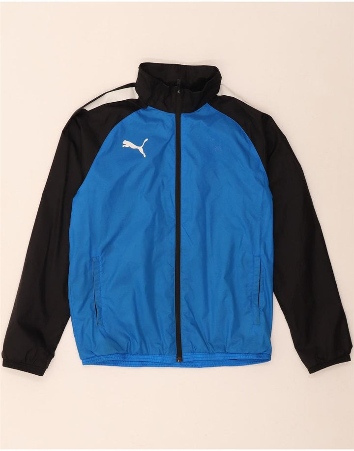 Puma Veste de Survêtement Garçon 13-14 ans Bleu Colorblock Nylon