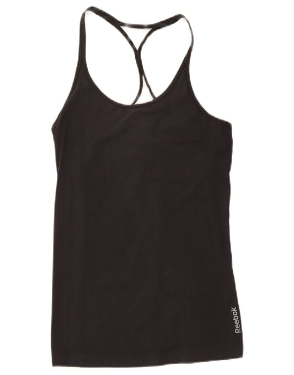 Reebok Débardeur Femme UK 8 Small Noir Polyamide