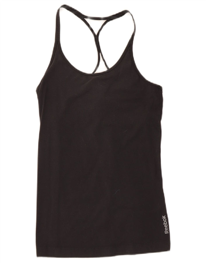 Reebok Débardeur Femme UK 8 Small Noir Polyamide