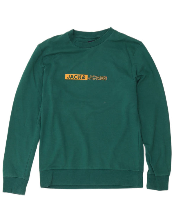 Jack & Jones Sweat-shirt graphique pour homme en coton vert petit