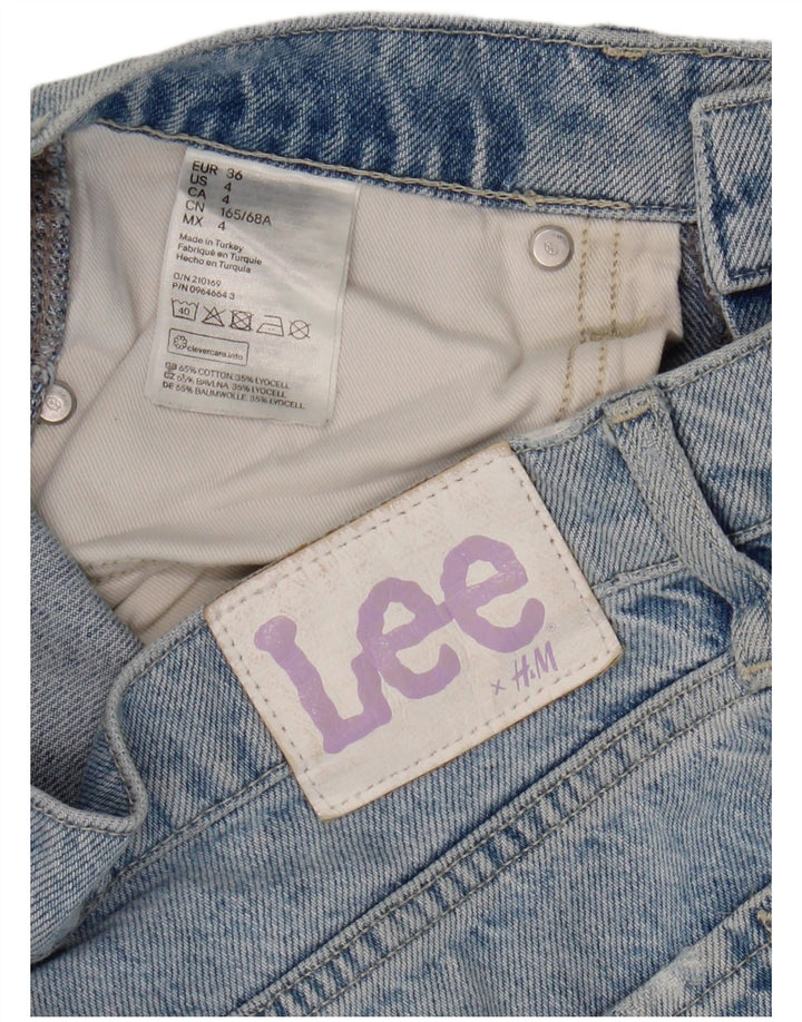 Lee Jean droit vieilli pour femme EU 36 Small W30 L30 Bleu Coton