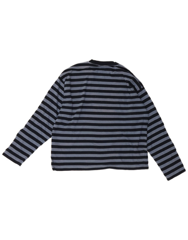 Carhartt Homme Top Manches Longues XS Bleu Marine Rayé Coton