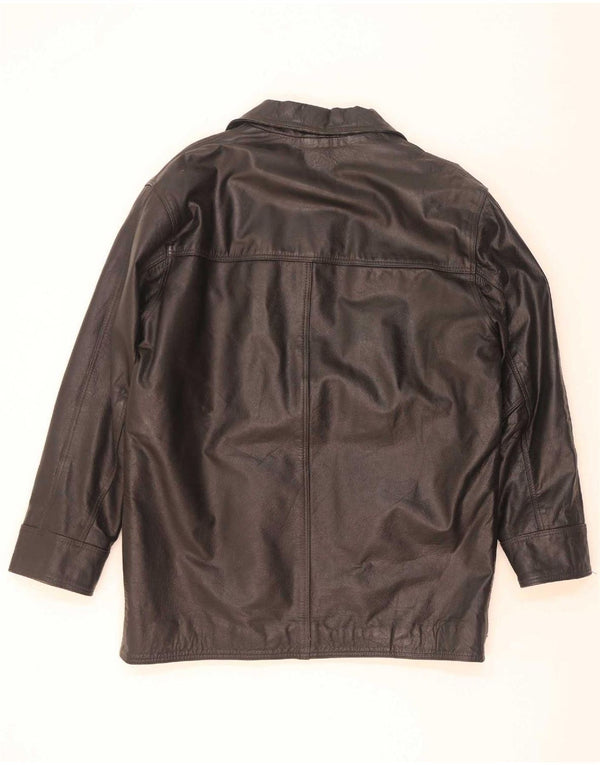 Shelter Bay Veste en cuir pour homme UK 42 XL Noir