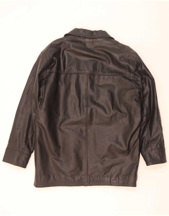 Shelter Bay Veste en cuir pour homme UK 42 XL Noir