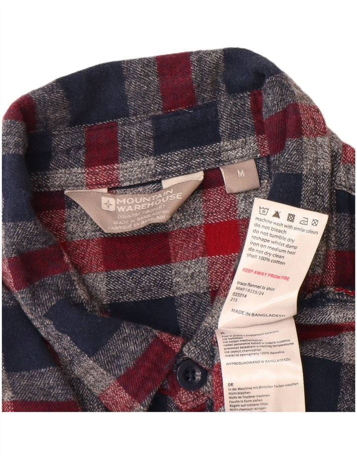 Mountain Warehouse Chemise en flanelle pour homme en coton à carreaux rouge moyen