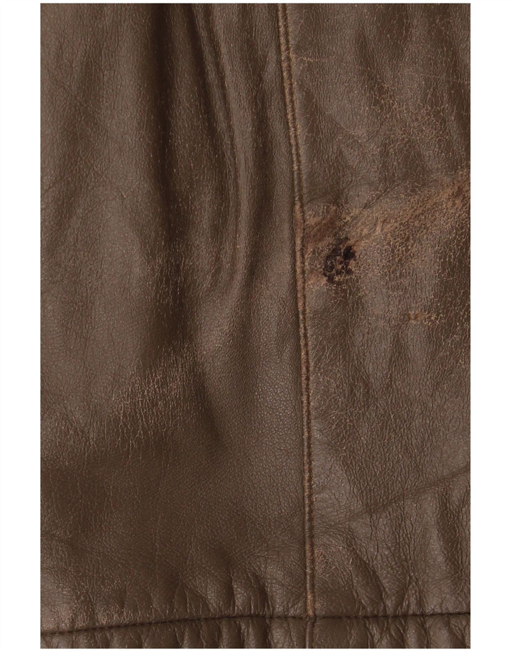 Veste en cuir homme vintage IT 52 XL Cuir marron