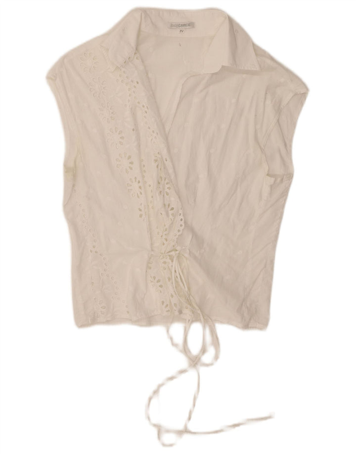 Naracamicie Chemisier sans manches pour femme UK 12 Blanc moyen