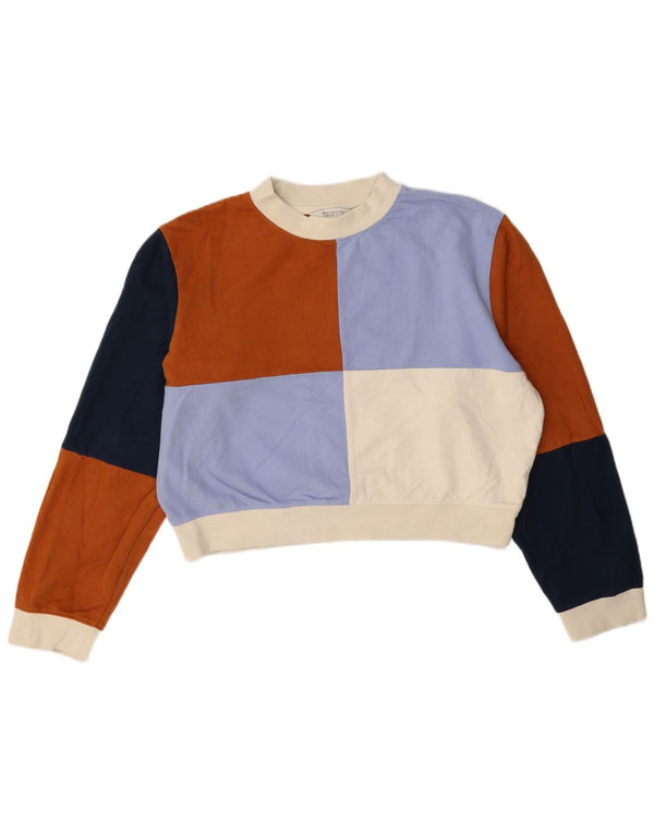 French Connection Sweat-shirt court pour femme UK 14 Medium Multicolore