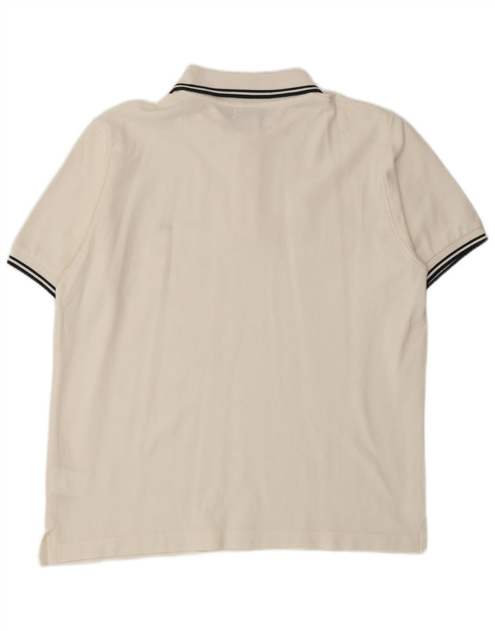 SEVENTY Polo Homme Blanc Cassé Moyen Coton