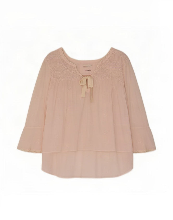Odd Molly Haut transparent à manches longues pour femme - Rose moyen - UK 12