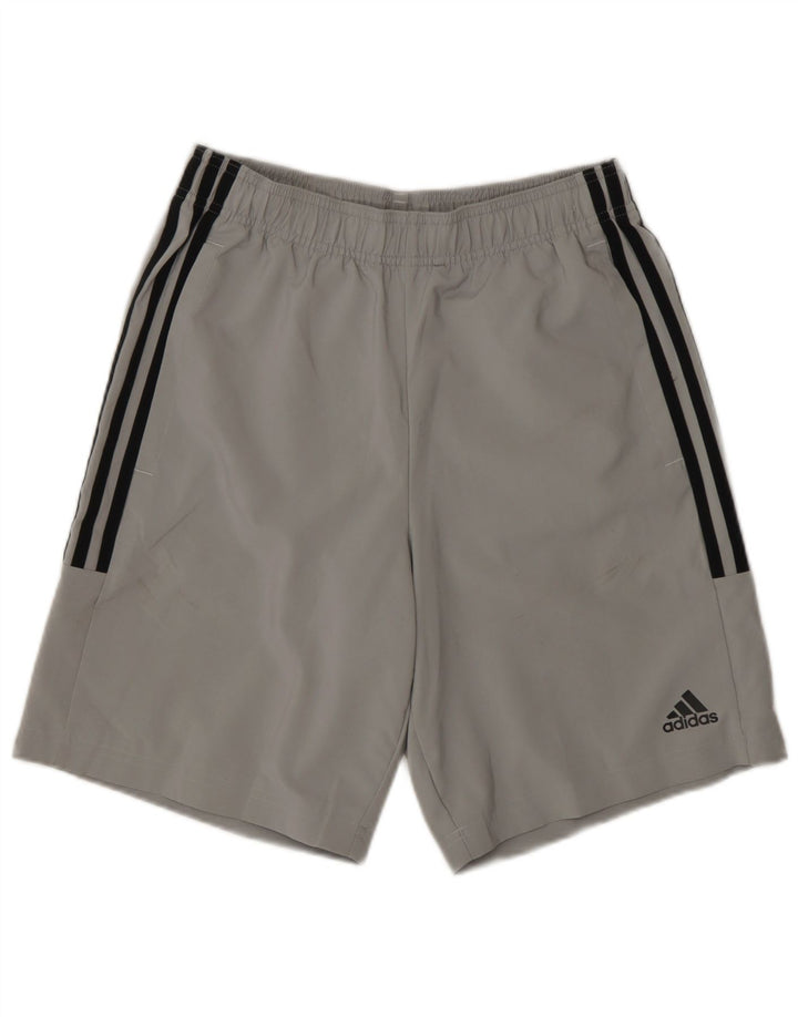 Adidas Short de sport pour homme Petit gris Polyester