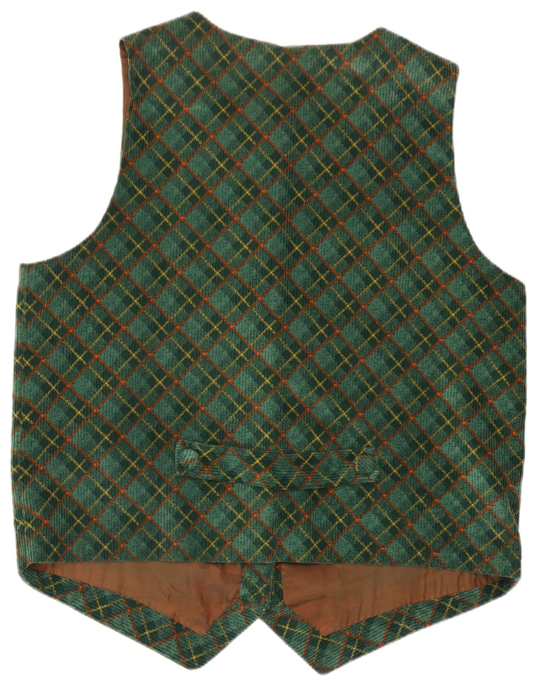 gilet femme vintage UK 16 Grand chèque vert