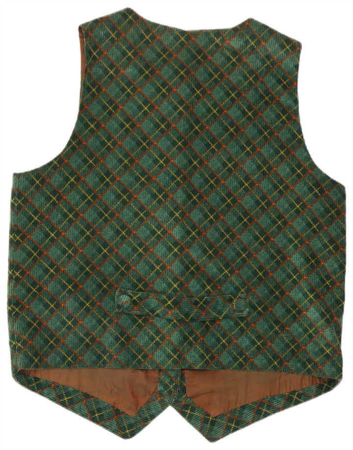 gilet femme vintage UK 16 Grand chèque vert