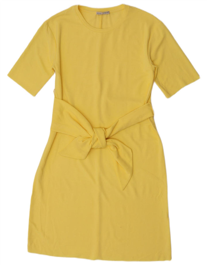 Zara Robe fourreau pour femme UK 10 Petit Jaune