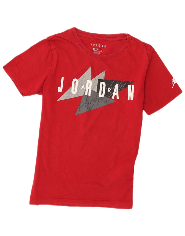Jordan T-shirt graphique pour garçon 12-13 ans Grand rouge en coton