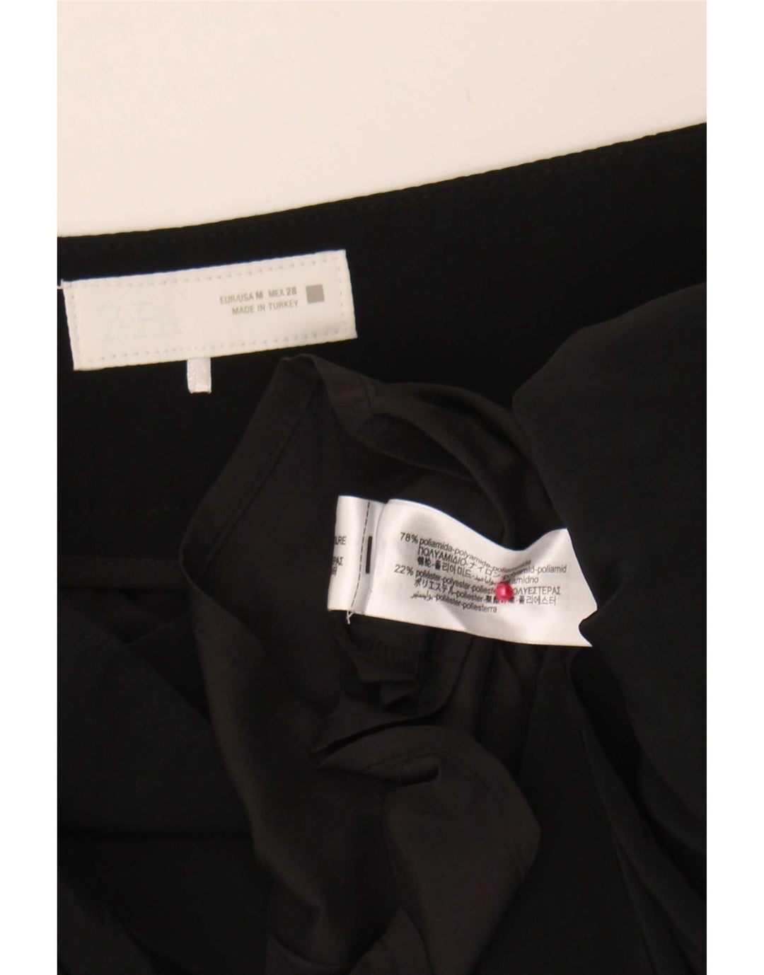 Zara Mini jupe bulle femme Medium W28 Noir Polyamide
