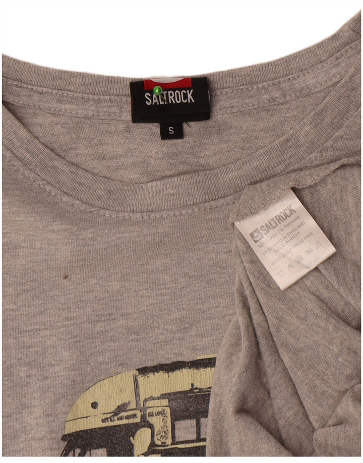 Saltrock T-Shirt Graphique Homme Petit Gris Moucheté Coton